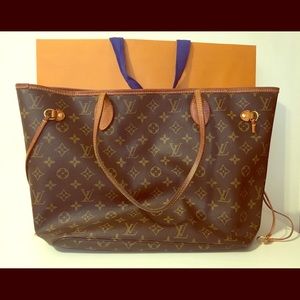 Authentic Louis Vuitton Neverfull MM tote